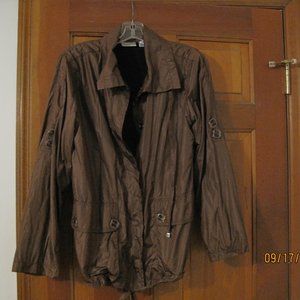 Chico's Synergy Nylon lined Brown Jacket-S